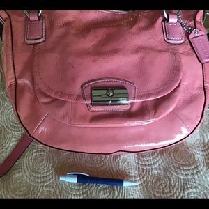 Pink shoulder bag.  Extra large.  Coach